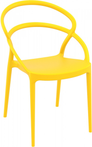 Кресло пластиковое Siesta Contract Pia стеклопластик желтый Фото 1