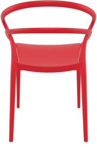 Кресло пластиковое Siesta Contract Pia стеклопластик красный Фото 6