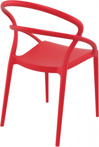 Кресло пластиковое Siesta Contract Pia стеклопластик красный Фото 7