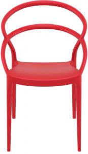 Кресло пластиковое Siesta Contract Pia стеклопластик красный Фото 5