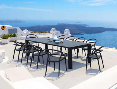 Стол пластиковый раздвижной Siesta Contract Vegas Table XL стеклопластик черный Фото 4