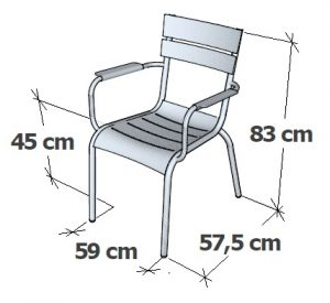 Кресло металлическое DELTA Rivoli алюминий Фото 8