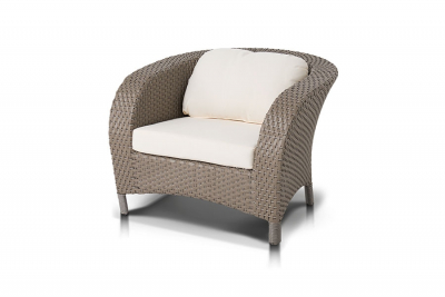 Комплект плетеной мебели 4SIS Римини алюминий, искусственный ротанг, ткань серо-коричневый Фото 3