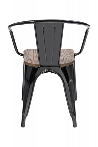 Кресло деревянное ST-GROUP Tolix дерево, сталь черный глянцевый, темное дерево Фото 4