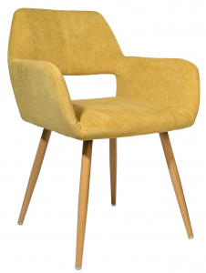 Кресло с обивкой ST-GROUP Кромвель ткань, сталь желтый Фото 1