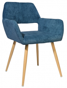 Кресло с обивкой ST-GROUP Кромвель ткань, сталь синий Фото 1