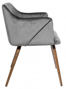 Кресло с обивкой ST-GROUP Монарх вельвет, сталь серый Фото 3