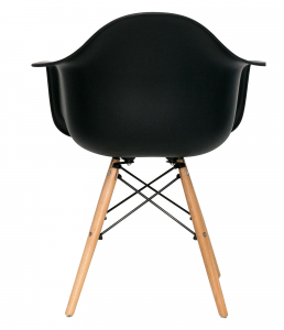 Кресло пластиковое ST-GROUP Eames DAW пластик, бук, сталь черный Фото 4
