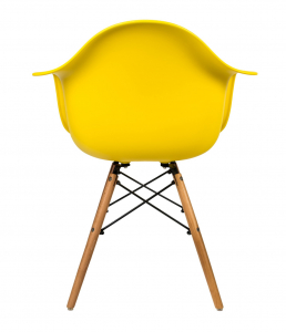 Кресло пластиковое ST-GROUP Eames DAW пластик, бук, сталь желтый Фото 4