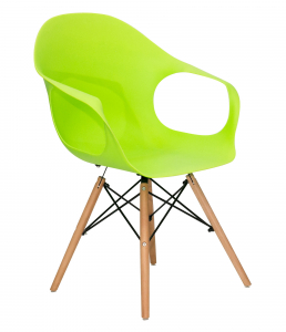 Кресло пластиковое ST-GROUP Eames DAW Light пластик, бук, сталь зеленый Фото 1