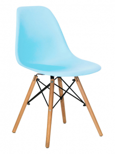 Стул пластиковый ST-GROUP Eames DSW пластик, бук, сталь голубой Фото 1