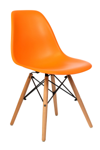 Стул пластиковый ST-GROUP Eames DSW пластик, бук, сталь светло-оранжевый Фото 1