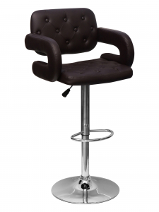 Кресло барное с обивкой ST-GROUP Бентли экокожа, сталь коричневый Фото 1