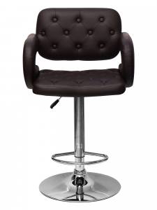 Кресло барное с обивкой ST-GROUP Бентли экокожа, сталь коричневый Фото 3