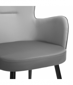 Кресло с обивкой ST-GROUP Космос экокожа, сталь серый Фото 5
