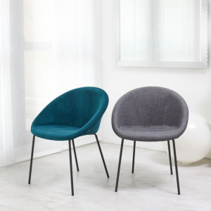 Кресло пластиковое мягкое Scab Design Giulia Pop сталь, технополимер, ткань антрацит, морская волна Фото 4