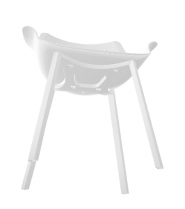 Кресло пластиковое Gaber More NA металл, технополимер белый Фото 5