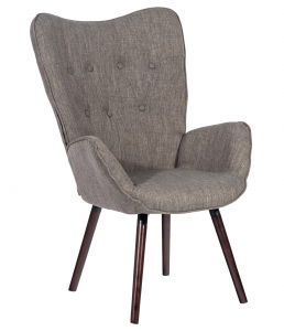 Кресло с обивкой ST-GROUP Гранд ткань, металл, дерево серый Фото 1