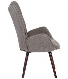 Кресло с обивкой ST-GROUP Гранд ткань, металл, дерево серый Фото 3