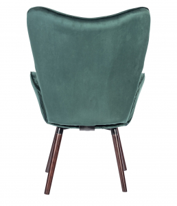 Кресло с обивкой ST-GROUP Гранд вельвет, металл, дерево зеленый Фото 4