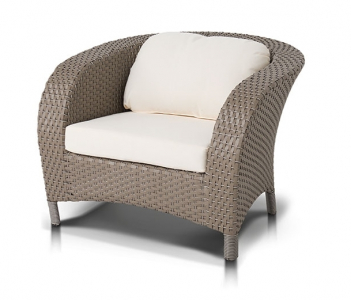 Кресло плетеное 4SIS Римини алюминий, искусственный ротанг серо-коричневый Фото 1