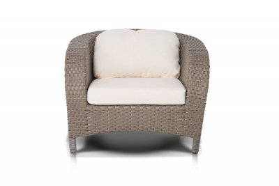 Кресло плетеное 4SIS Римини алюминий, искусственный ротанг серо-коричневый Фото 2