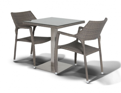 Комплект плетеной мебели 4SIS Апулия алюминий, искусственный ротанг серо-коричневый Фото 1