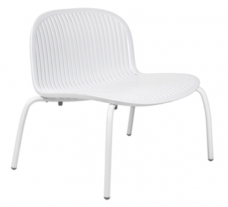 Лаунж-стул пластиковый Nardi Ninfea Relax алюминий, полипропилен белый Фото 1