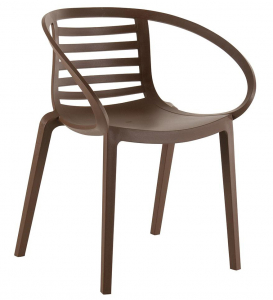 Кресло пластиковое PAPATYA Mambo стеклопластик коричневый Фото 1