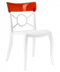 Стул пластиковый PAPATYA Opera-S стеклопластик, поликарбонат белый, красный Фото 1