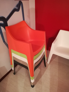 Кресло пластиковое Scab Design Coccolona технополимер оранжевый Фото 8