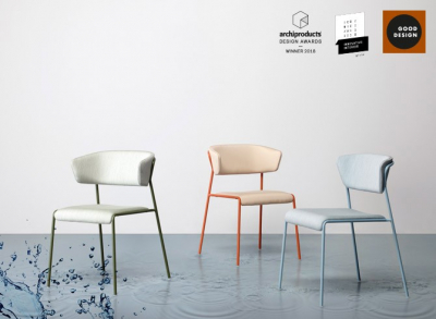 Кресло с обивкой Scab Design Lisa Waterproof сталь, дерево, влагозащитная ткань зеленый Фото 10