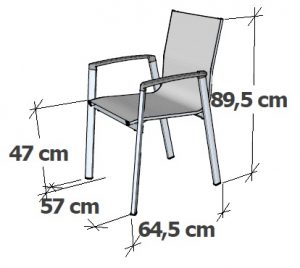 Кресло металлическое текстиленовое DELTA Rossi текстилен, алюминий черный Фото 5