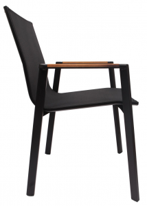 Кресло металлическое текстиленовое DELTA Rossi текстилен, алюминий черный Фото 2