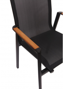 Кресло металлическое текстиленовое DELTA Rossi текстилен, алюминий черный Фото 4