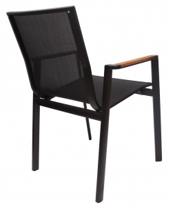 Кресло металлическое текстиленовое DELTA Rossi текстилен, алюминий черный Фото 3