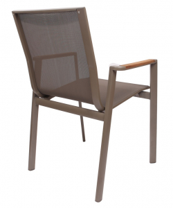 Кресло металлическое текстиленовое DELTA Rossi текстилен, алюминий капучино Фото 3