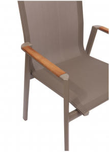 Кресло металлическое текстиленовое DELTA Rossi текстилен, алюминий капучино Фото 5