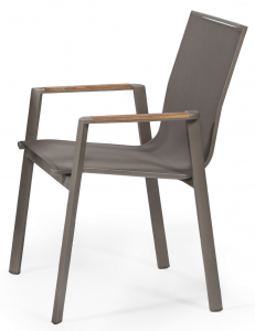 Кресло металлическое текстиленовое DELTA Rossi текстилен, алюминий капучино Фото 4
