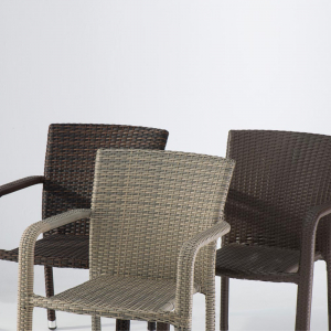 Кресло плетеное Grattoni GS 918 алюминий, искусственный ротанг серый Фото 2