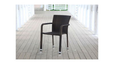 Кресло плетеное Grattoni GS 918 алюминий, искусственный ротанг коричневый Фото 3