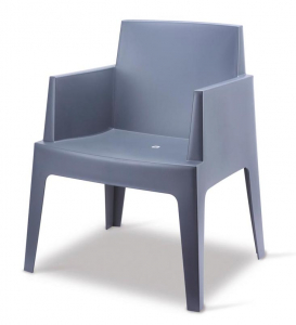 Кресло пластиковое Grattoni GS 1015 стеклопластик темно-серый Фото 1