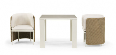 Стол обеденный керамический Ethimo Esedra алюминий, керамика белый, тортора Фото 5