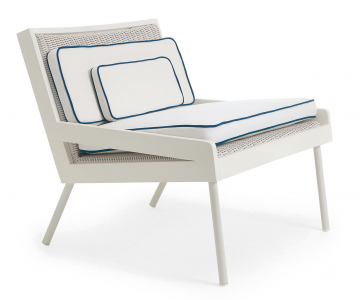 Подушки на спинку и сиденье для кресла Ethimo Allaperto Grand Hotel акрил белый, синий Фото 2