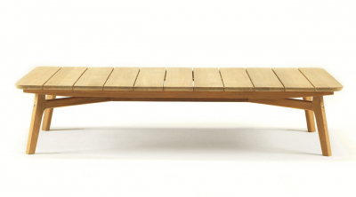 Столик деревянный кофейный Ethimo Knit тик натуральный Фото 4