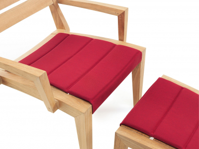 Кресло деревянное лаунж Ethimo Ribot тик натуральный Фото 9