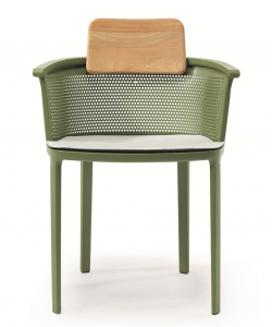 Кресло металлическое Ethimo Nicolette алюминий, тик красный, натуральный Фото 6