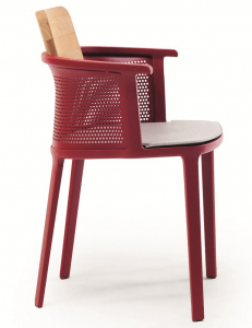 Кресло металлическое Ethimo Nicolette алюминий, тик красный, натуральный Фото 4
