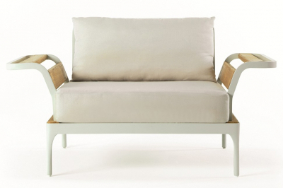 Кресло деревянное с подушками Ethimo Meridien акрил, алюминий, тик Фото 2