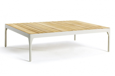 Столик деревянный кофейный Ethimo Meridien тик, алюминий Фото 1
